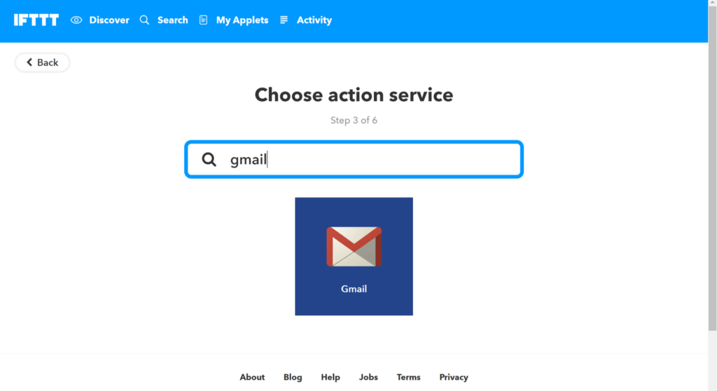 gmailを選択
